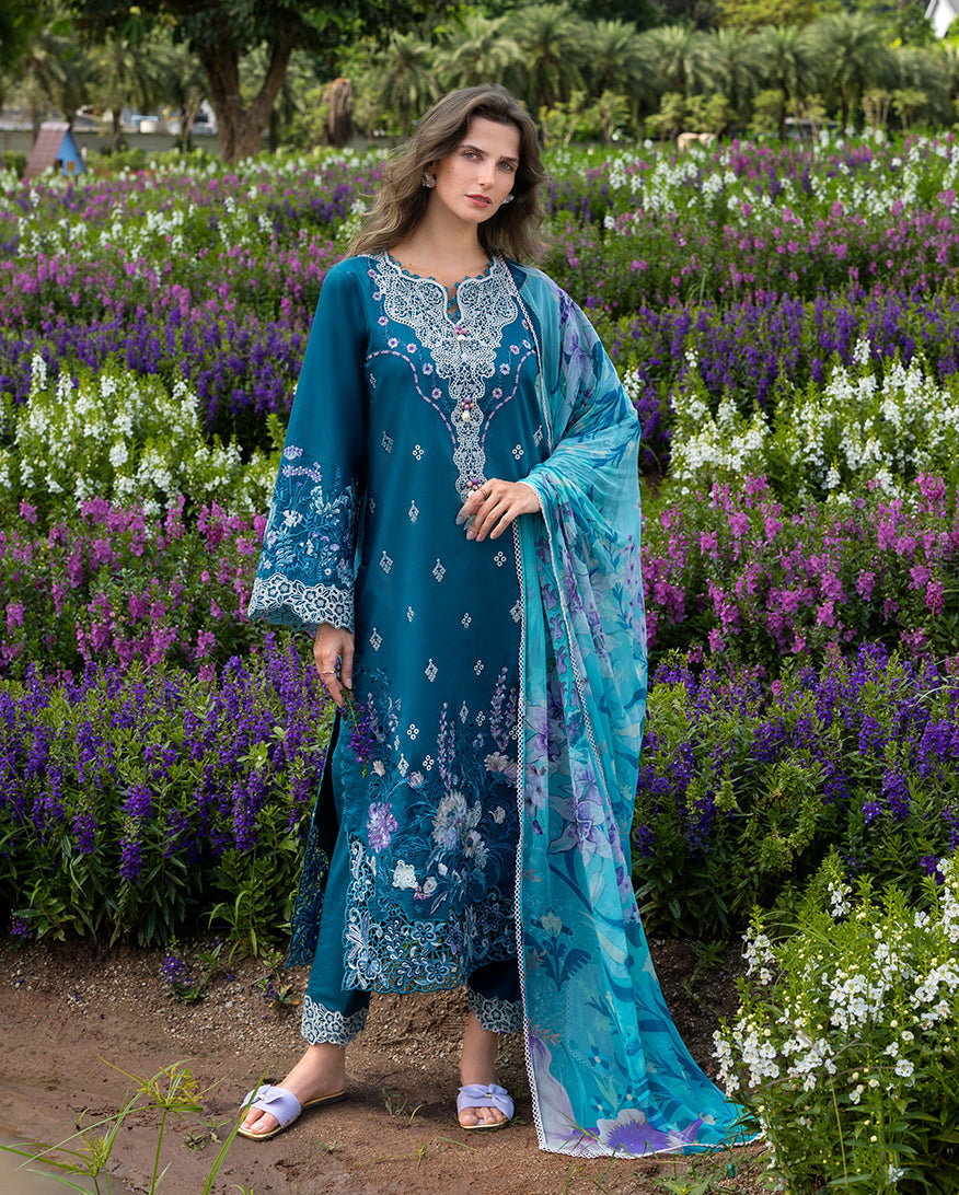 Secret Garden Hemline Lawn by Mushq 2026| Emerald Fern Aangan | the Essence of Lawn & Chiffon