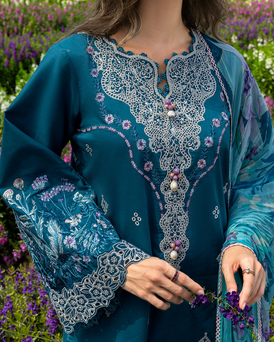 Secret Garden Hemline Lawn by Mushq 2026| Emerald Fern Aangan | the Essence of Lawn & Chiffon