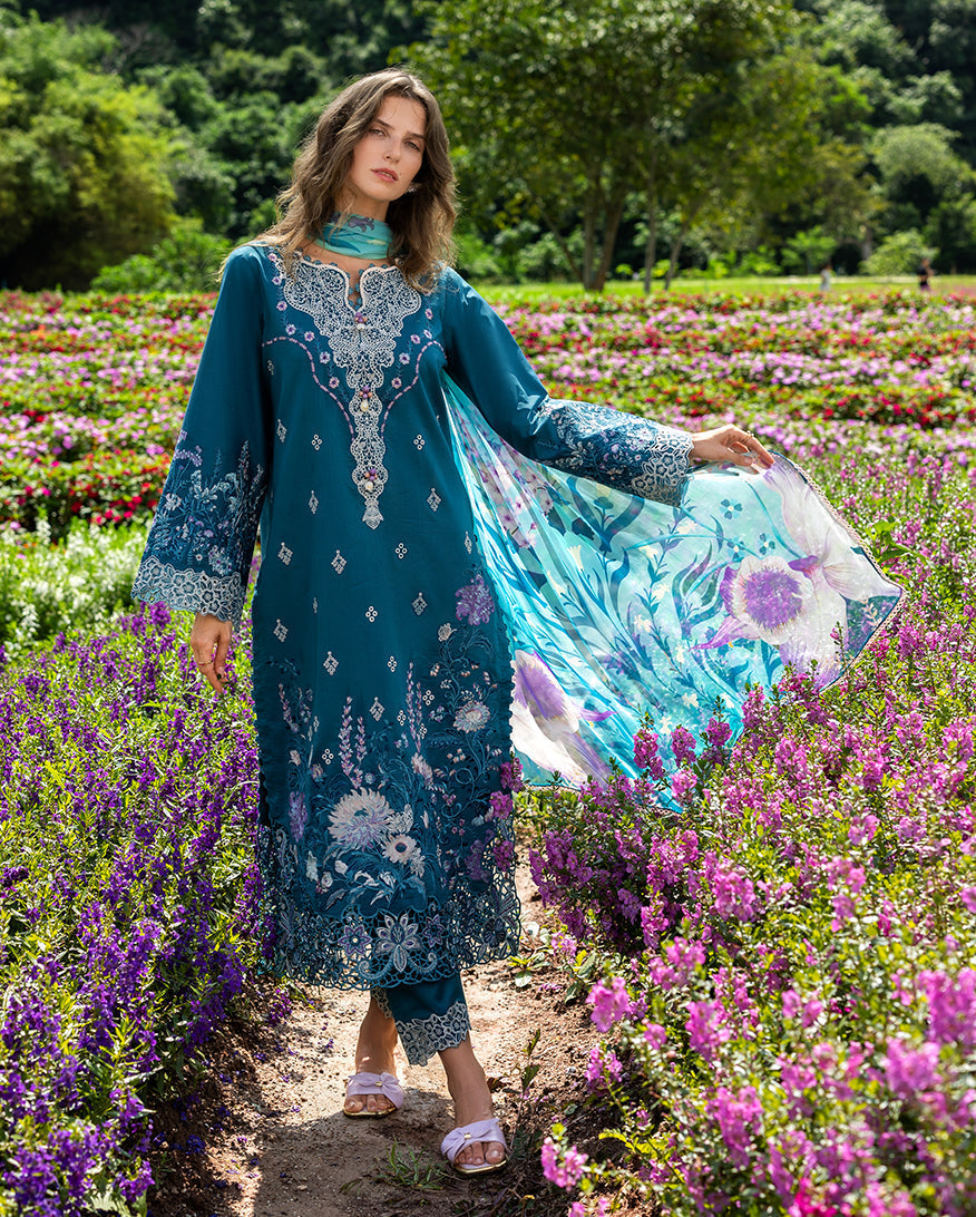 Secret Garden Hemline Lawn by Mushq 2026| Emerald Fern Aangan | the Essence of Lawn & Chiffon