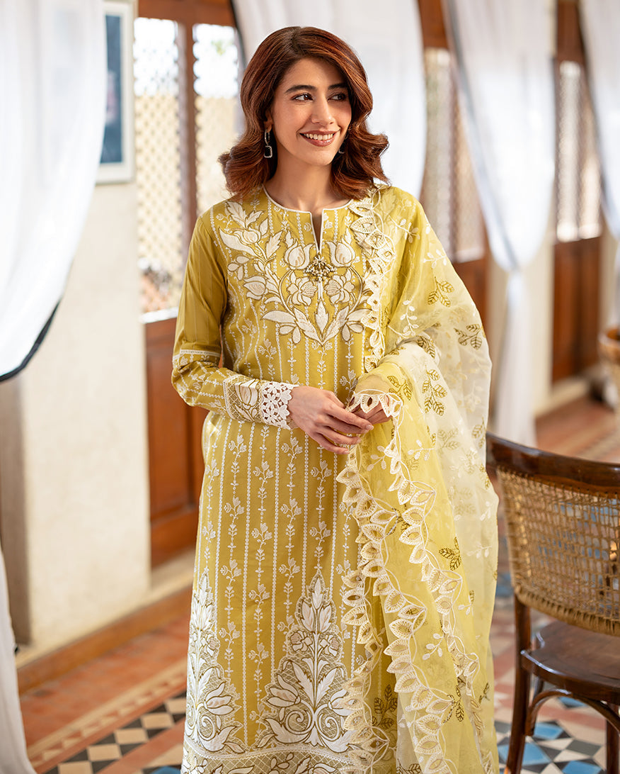 Mushq Astoria Festive Lawn '26-evadne Aangan the essence of lawn & chiffon