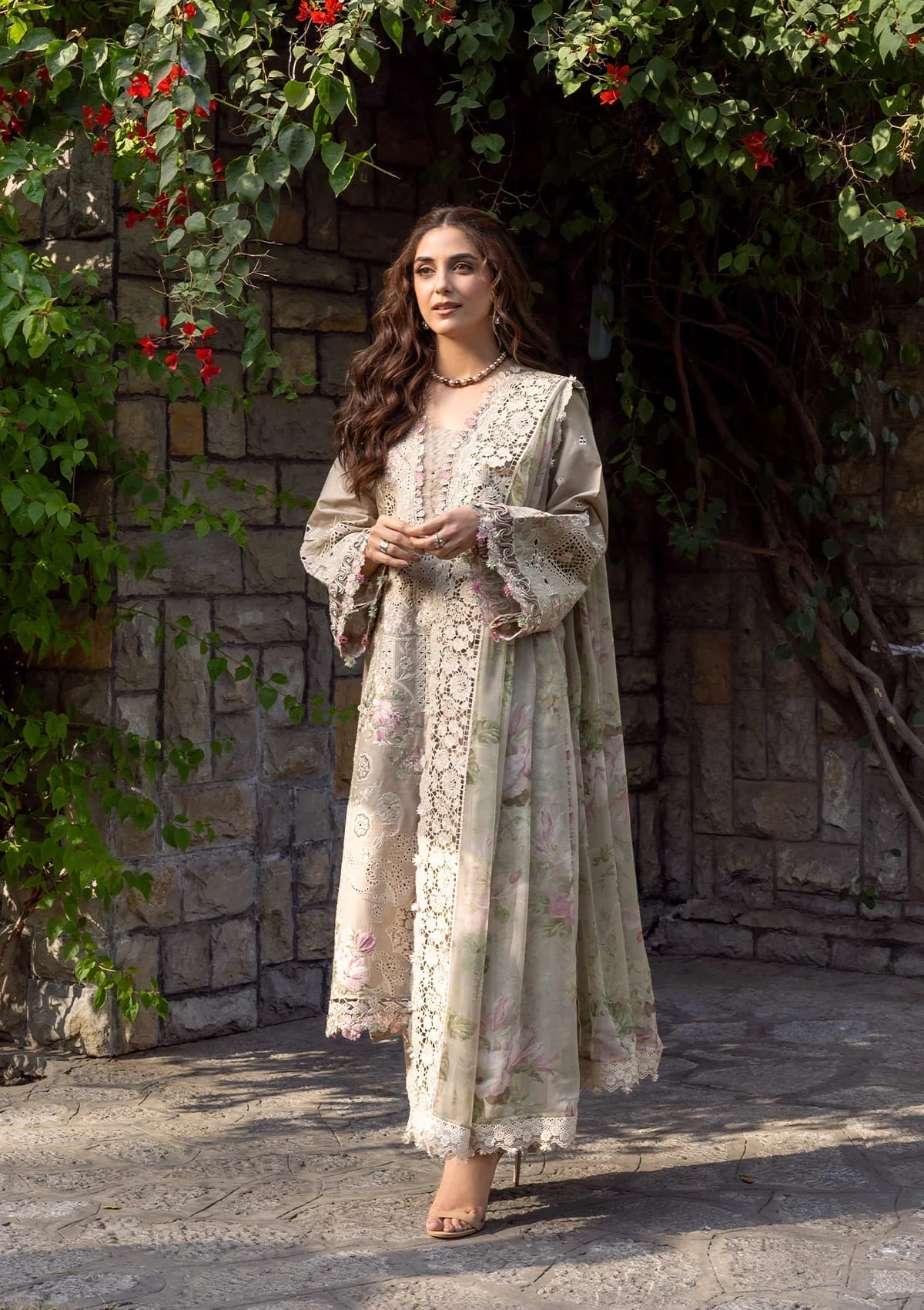 ELAF LUXURY LAWN '26=2A CAMELLIA Aangan the essence of lawn & chiffon