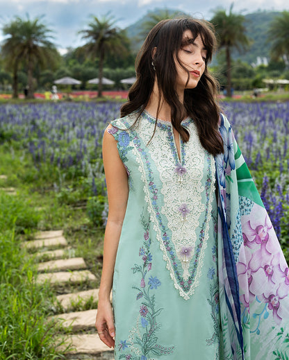 Secret Garden Hemline Lawn by Mushq 2026| Hummingbird Haven Aangan | the Essence of Lawn & Chiffon