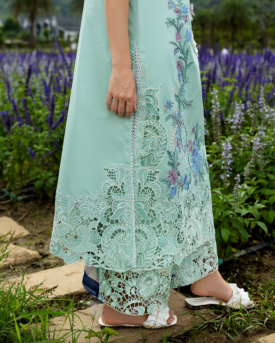Secret Garden Hemline Lawn by Mushq 2026| Hummingbird Haven Aangan | the Essence of Lawn & Chiffon