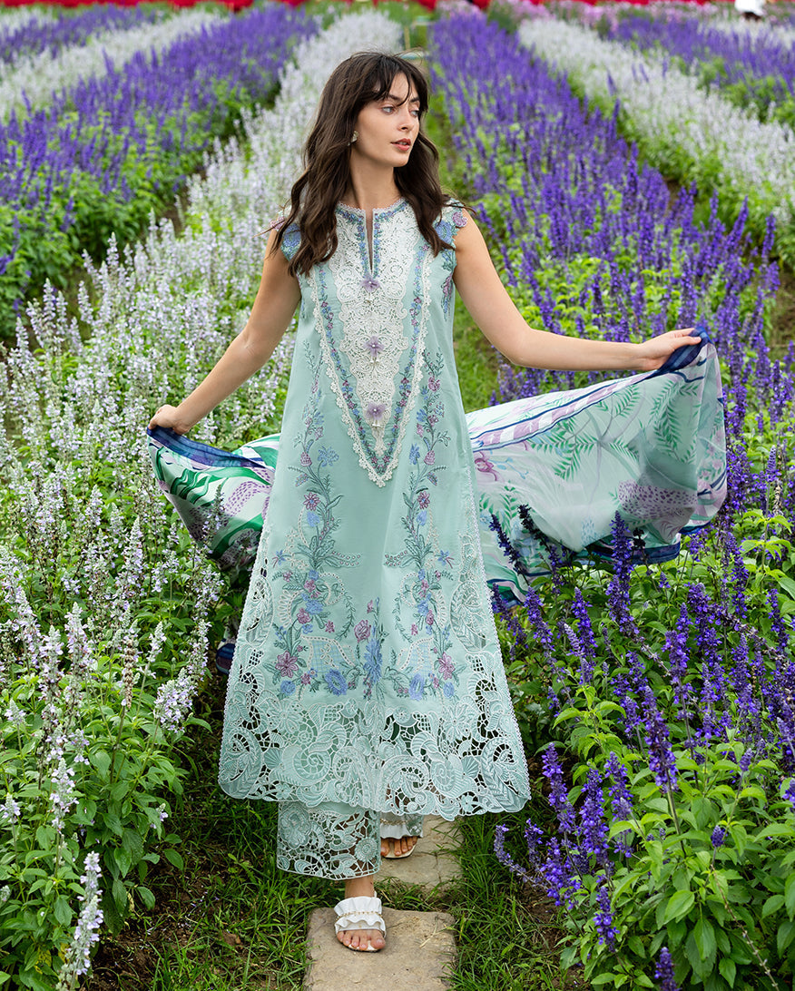 Secret Garden Hemline Lawn by Mushq 2026| Hummingbird Haven Aangan | the Essence of Lawn & Chiffon