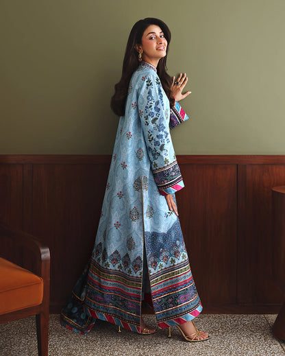 Mushq In my Element Blue - embroidered neckline detail