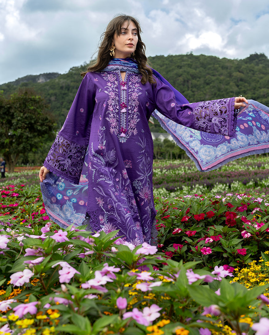 Secret Garden Hemline Lawn by Mushq 2026| Lily Veil Aangan | the Essence of Lawn & Chiffon