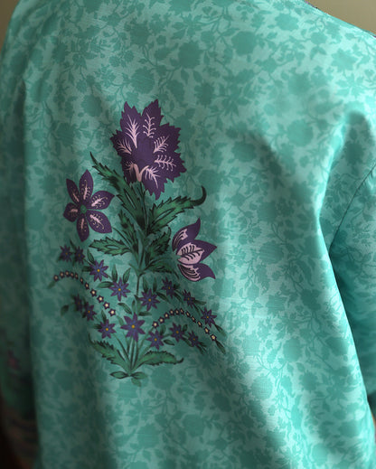 Mushq Main Character Green - dupatta detail