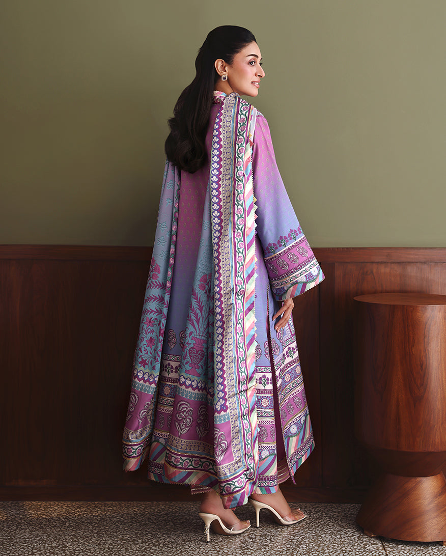 Mushq Naturally Me Purple - embroidered neckline detail