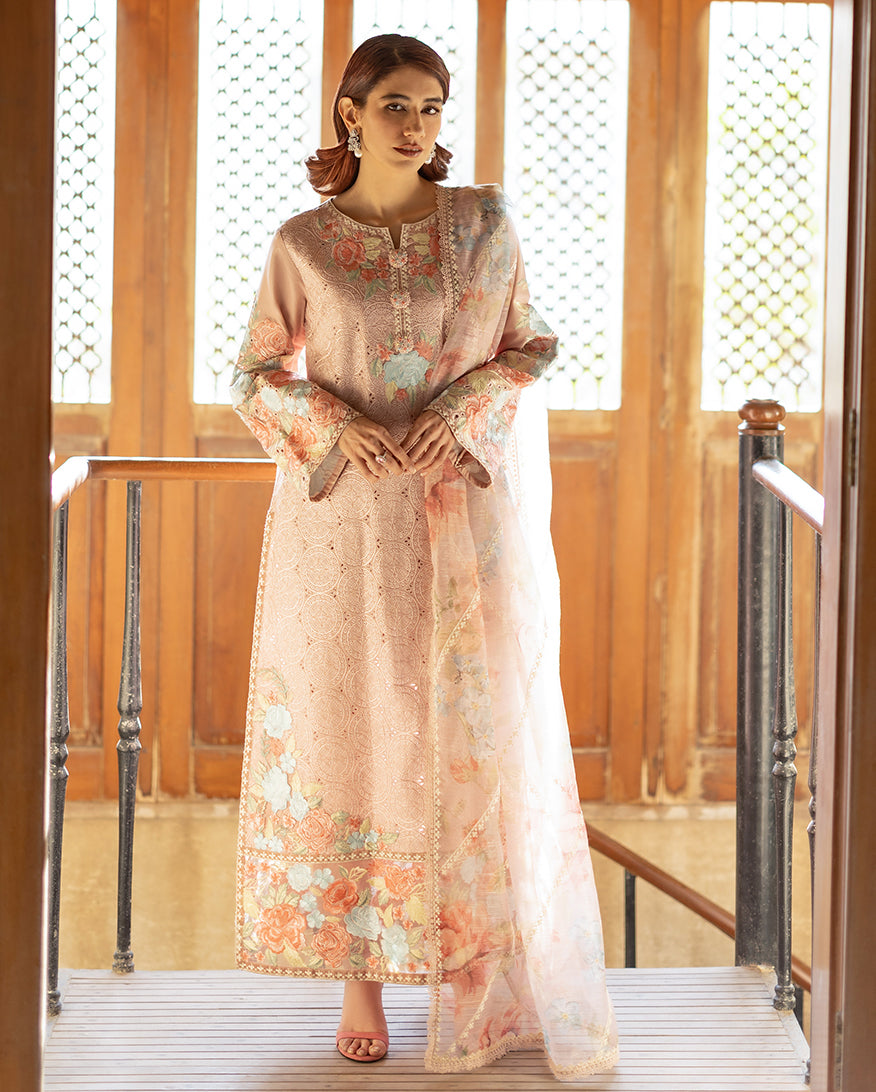 Mushq Astoria Festive Lawn '26-Norah Aangan the essence of lawn & chiffon