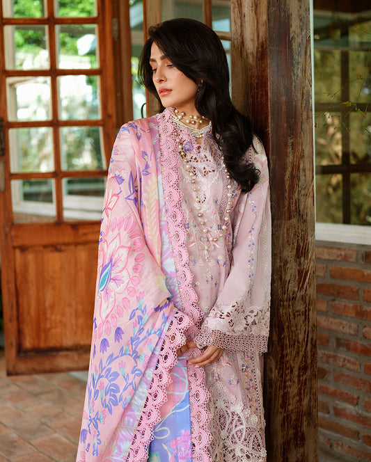 Mushq Amoi luxury lawn 2026= Opulent Whisper Aangan | the Essence of Lawn & Chiffon