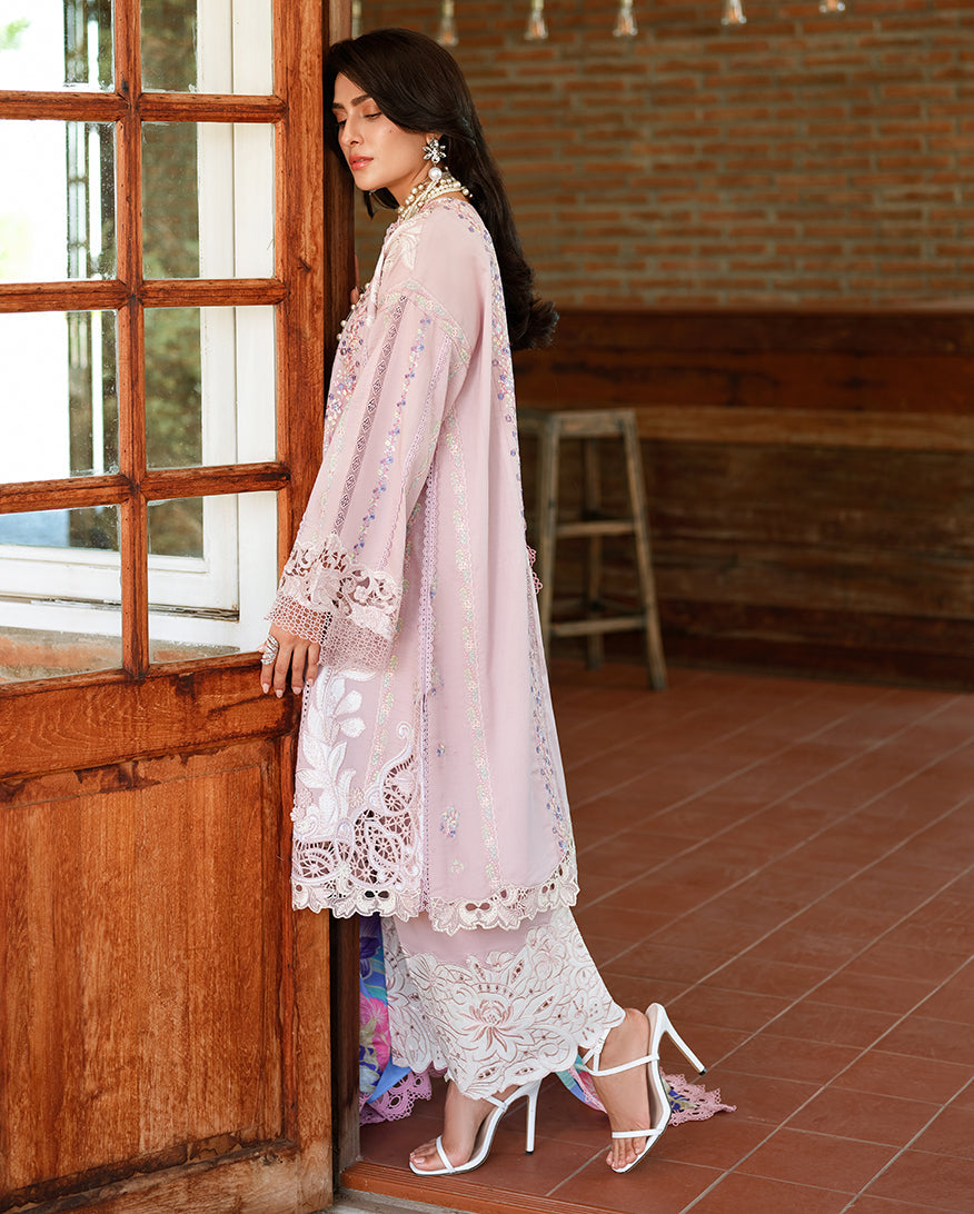 Mushq Amoi luxury lawn 2026= Opulent Whisper Aangan | the Essence of Lawn & Chiffon