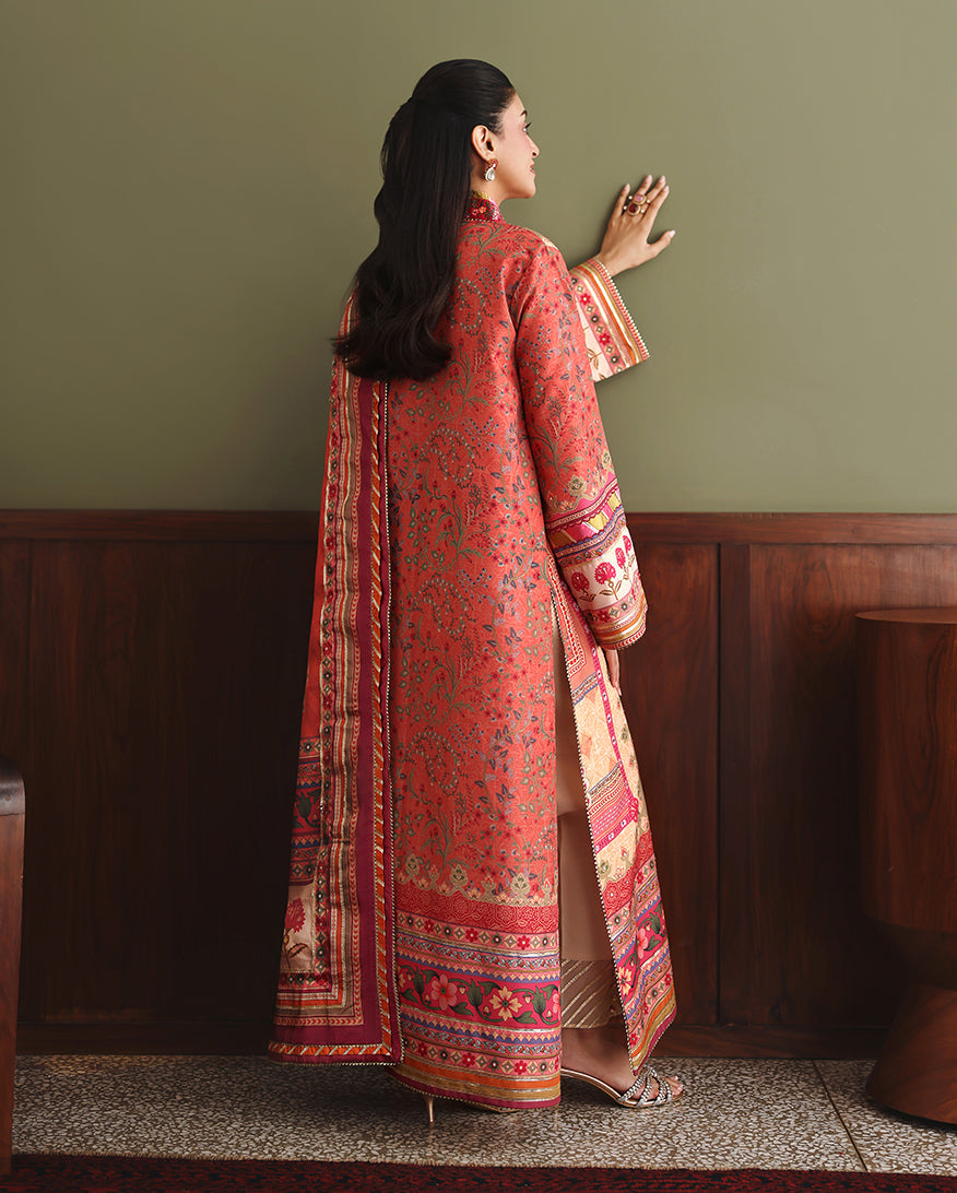 Mushq Rose Mood Peach - dupatta detail