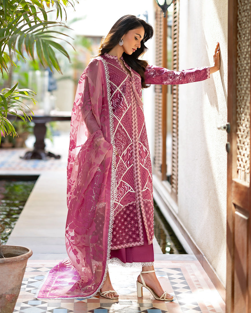 Mushq Astoria Festive Lawn '26-Rosea Aangan the essence of lawn & chiffon
