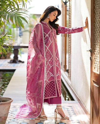 Mushq Astoria Festive Lawn '26-Rosea Aangan the essence of lawn & chiffon