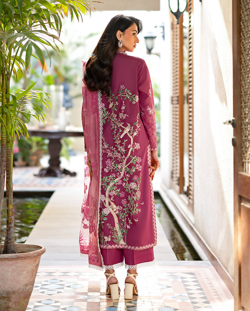 Mushq Astoria Festive Lawn '26-Rosea Aangan the essence of lawn & chiffon