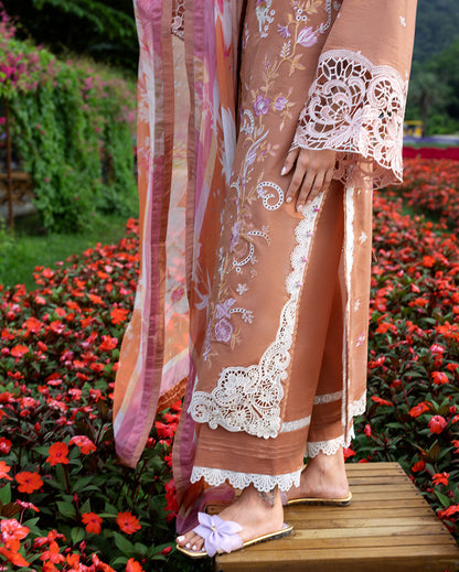 Secret Garden Hemline Lawn by Mushq 2026| Rosette Reverie Aangan | the Essence of Lawn & Chiffon