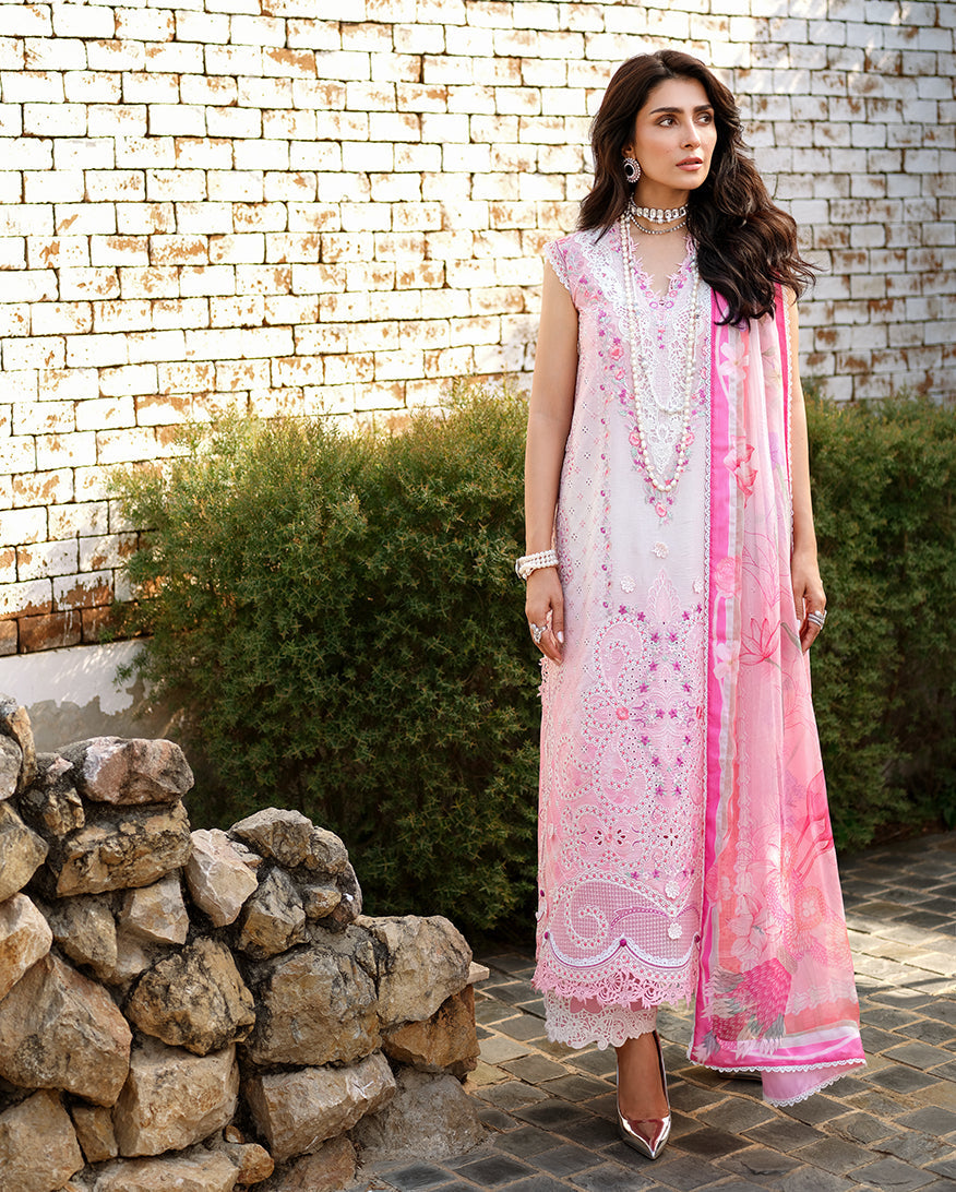 Mushq Amoi luxury lawn 2026= Silent Dreamer Aangan | the Essence of Lawn & Chiffon
