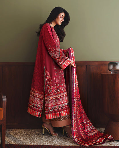 Mushq Soft Spotlight Red - embroidered neckline detail