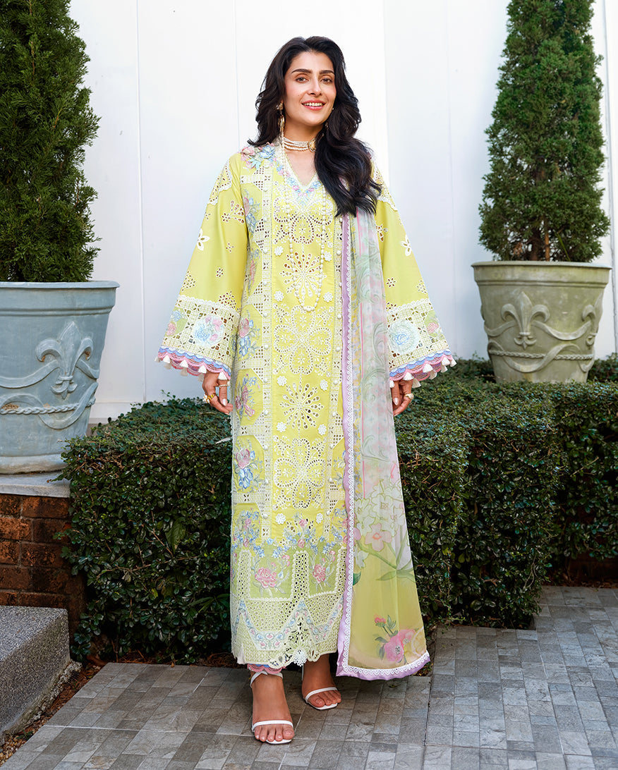 Mushq Amoi luxury lawn 2026=Tender Whisper Aangan | the Essence of Lawn & Chiffon