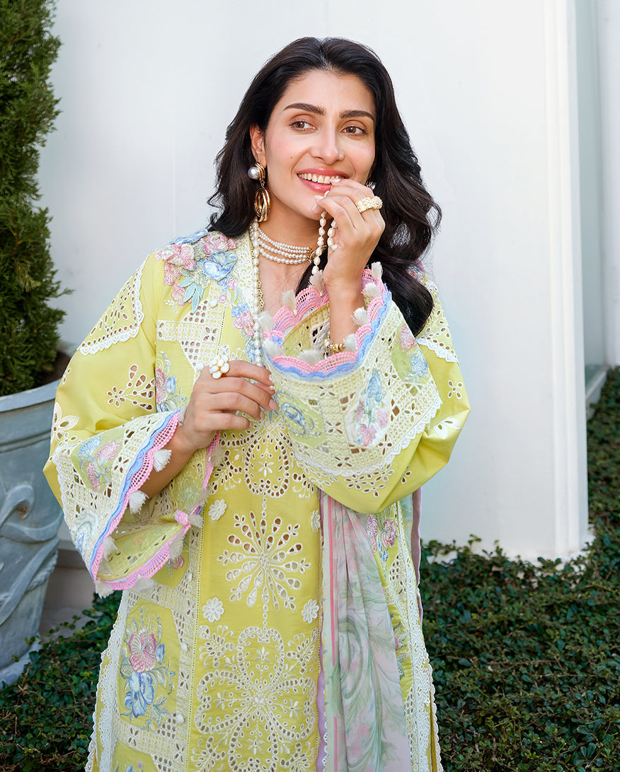 Mushq Amoi luxury lawn 2026=Tender Whisper Aangan | the Essence of Lawn & Chiffon