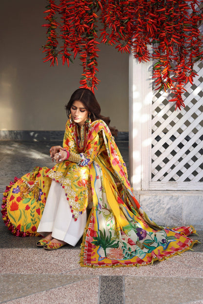 Zaha Luxury Lawn 2025 – unstitched embroidered suit with premium fabric and elegant detailing, ready to ship for festive wear.

