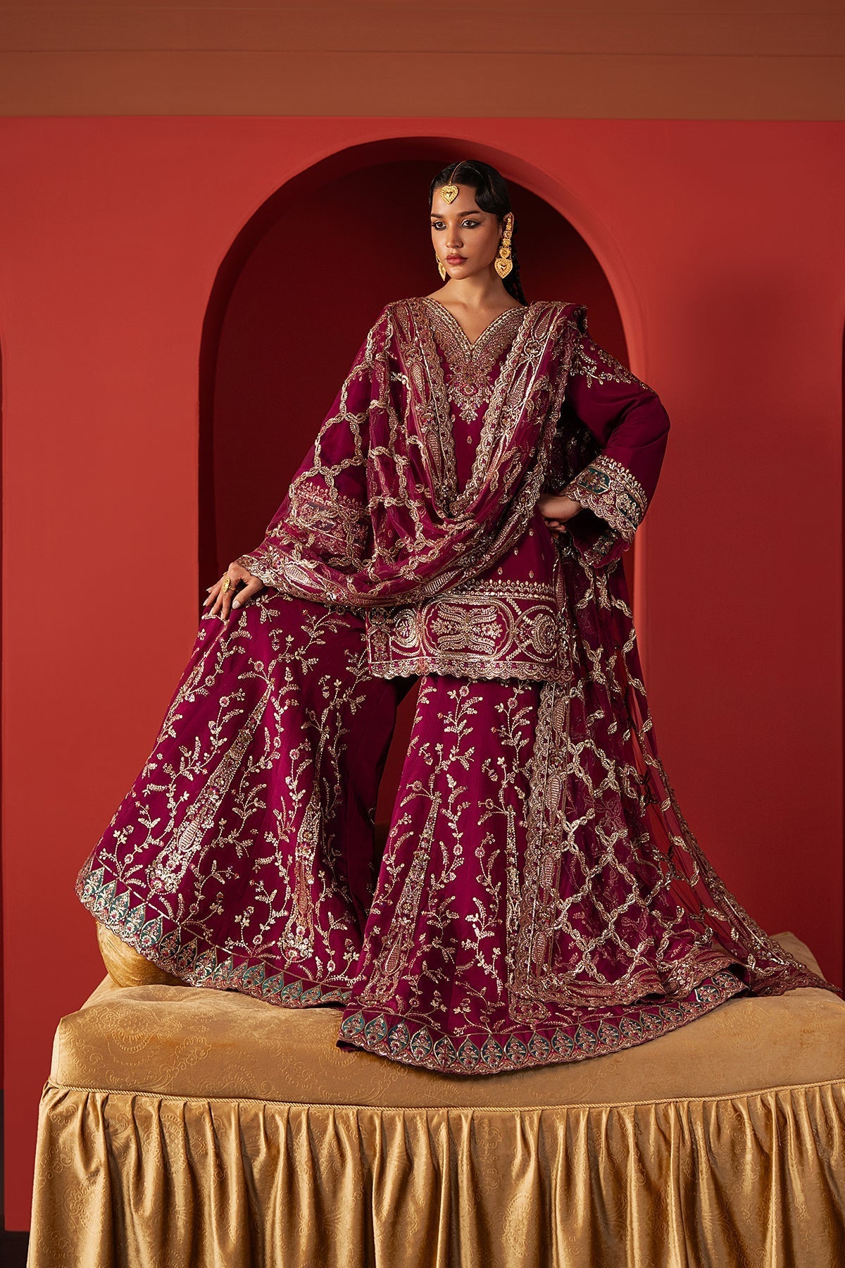 Afrozeh Divani Silk 2025-SHAMAL Aangan the essence of lawn & chiffon