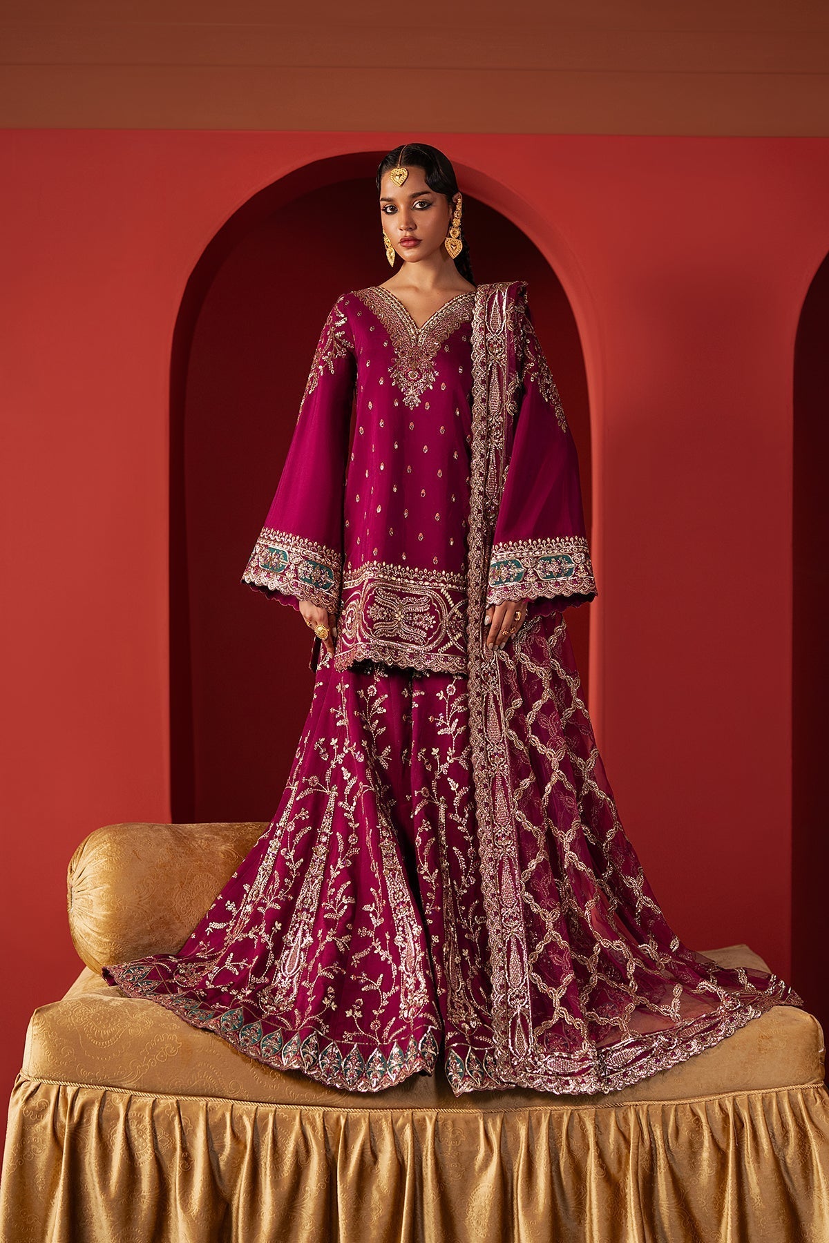 Afrozeh Divani Silk 2025-SHAMAL Aangan the essence of lawn & chiffon