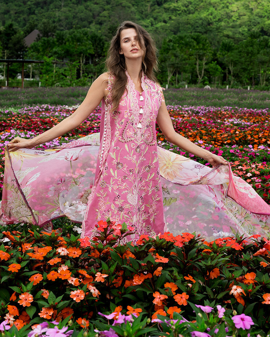 Secret Garden Hemline Lawn by Mushq 2026|   Whimsical Scent Aangan | the Essence of Lawn & Chiffon