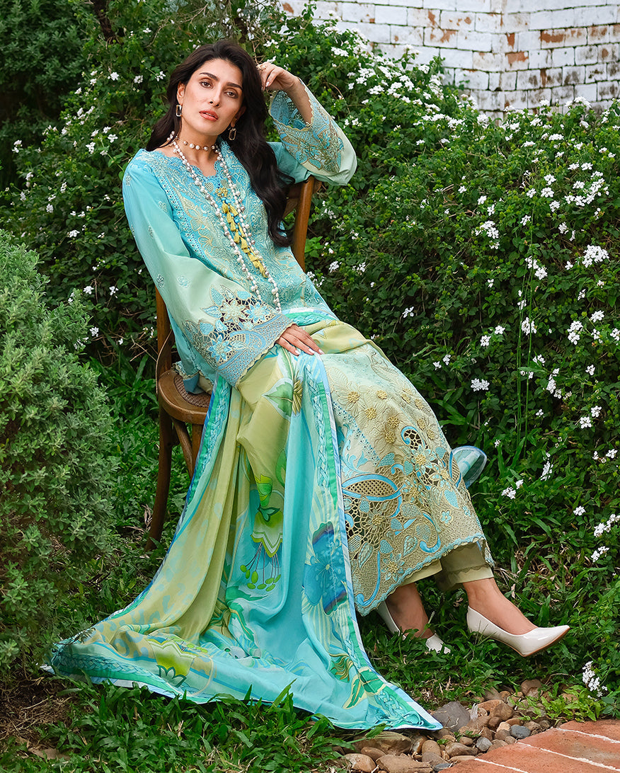 Mushq Amoi luxury lawn 2026=  Whispering Winds Aangan | the Essence of Lawn & Chiffon
