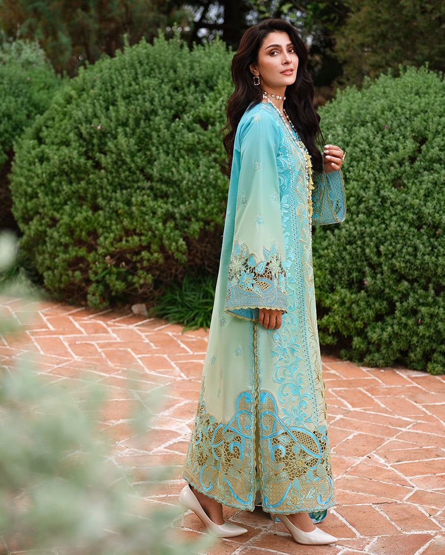 Mushq Amoi luxury lawn 2026=  Whispering Winds Aangan | the Essence of Lawn & Chiffon
