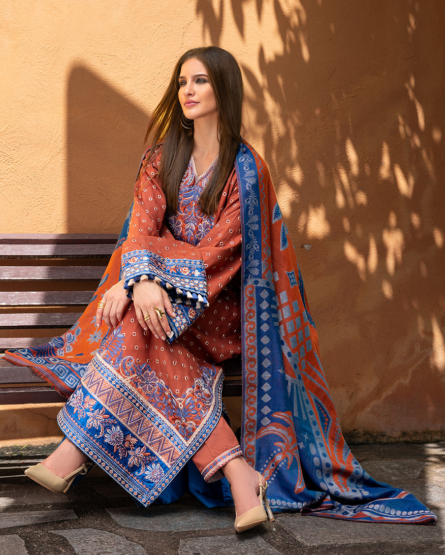 - Buy Mushq Broadway embroidered winter salwar suits online
- Mushq Broadway original Pakistani winter wear for women
