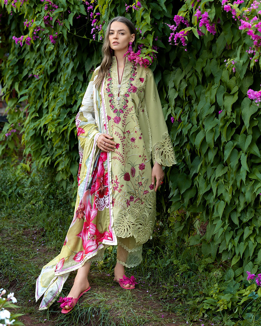 Secret Garden Hemline Lawn by Mushq 2026| Wildflower Waltz Aangan | the Essence of Lawn & Chiffon