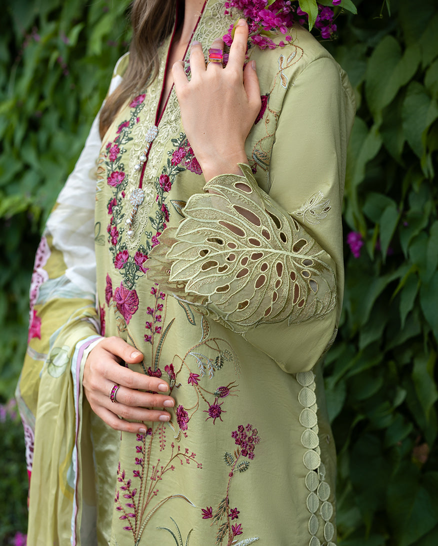 Secret Garden Hemline Lawn by Mushq 2026| Wildflower Waltz Aangan | the Essence of Lawn & Chiffon