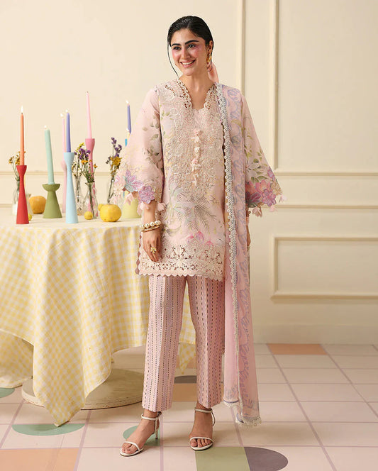Mushq Soleil Prints Lawn 2026 || Berry Creme Aangan