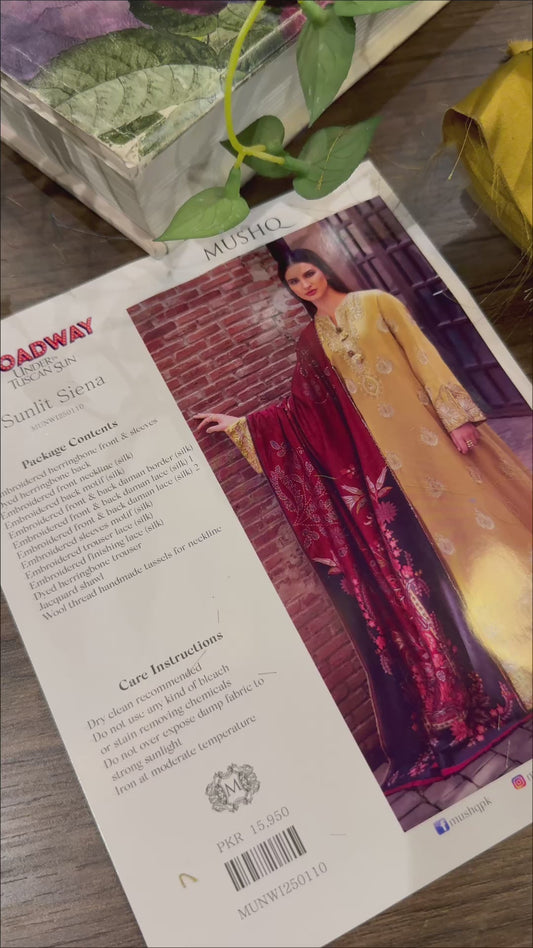 	Mushq Broadway winter collection Pakistani suits 2025
• 	Buy Mushq Broadway embroidered winter salwar suits online
• 	Mushq Broadway original Pakistani winter wear for women
• 	Unstitched winter lawn suits by Mushq Broadway