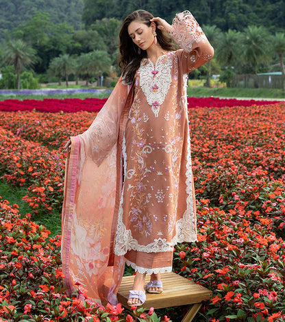 Secret Garden Hemline Lawn by Mushq 2026| Rosette Reverie Aangan | the Essence of Lawn & Chiffon