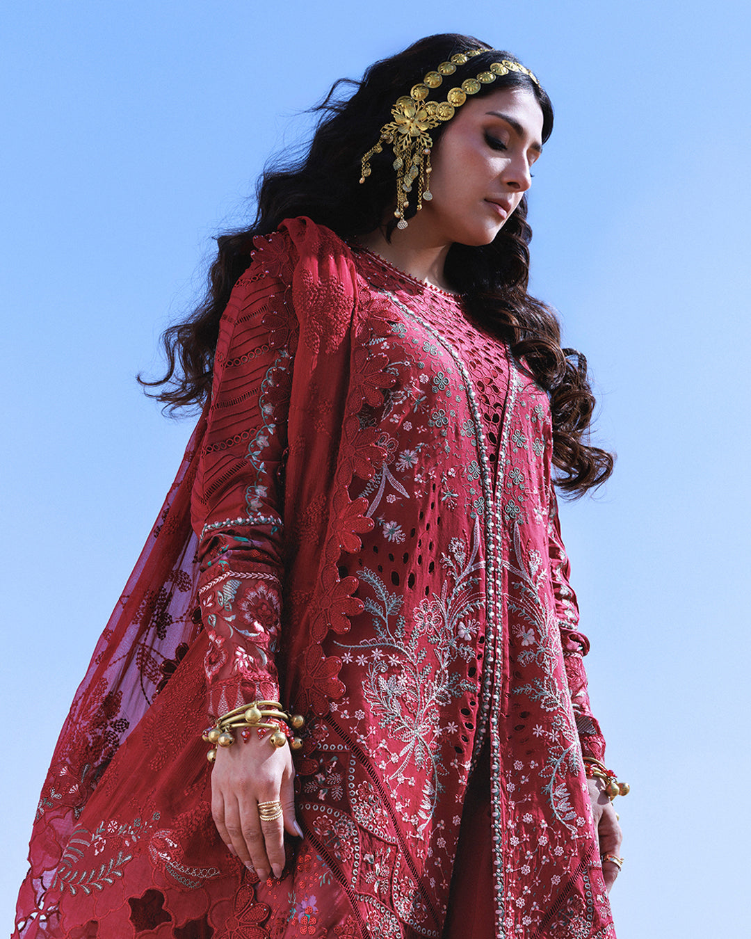 Nureh Aman Lawn 2026=Kiraz NE-230 Aangan the essence of lawn & chiffon