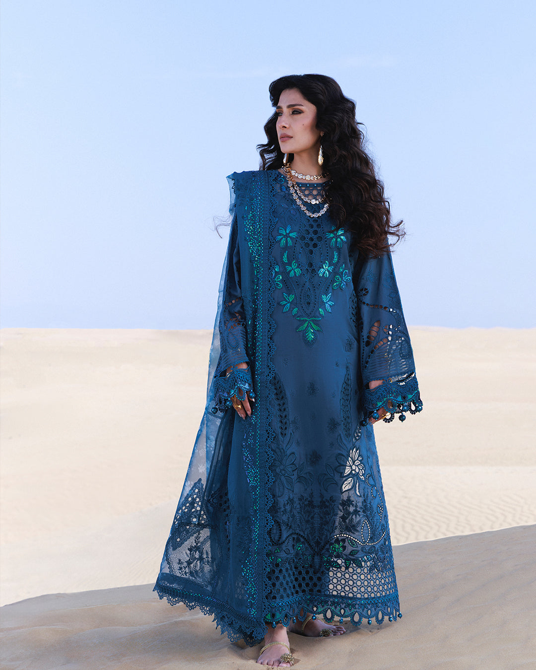 Nureh Aman Lawn 2026=Kaia NE-229 Aangan the essence of lawn & chiffon
